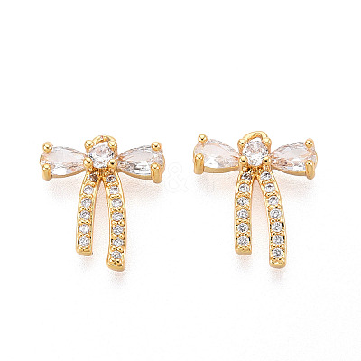 Brass Micro Pave Cubic Zirconia Charms KK-N263-79B-G-1