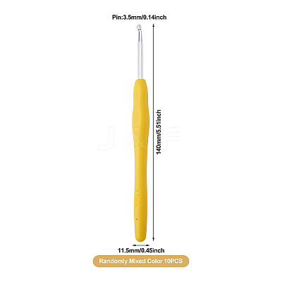 TPR Handle Aluminum Crochet Hook Needles TOOL-TA0001-13D-1