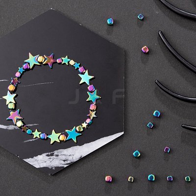 4 Strands 2 Sizes Electroplate Non-magnetic Synthetic Hematite Beads Strands G-LS0001-70-1