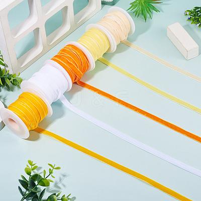 50 Yards 5 Colors Single Face Velvet Ribbon SRIB-TA0001-37-1