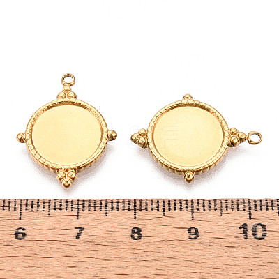 304 Stainless Steel Pendant Cabochon Settings STAS-T065-94G-1