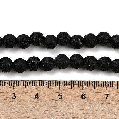 Synthetic Lava Rock Beads Strands G-S397-D01-6mm-1