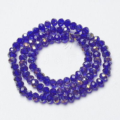 Electroplate Transparent Glass Beads Strands EGLA-A034-T2mm-H05-1