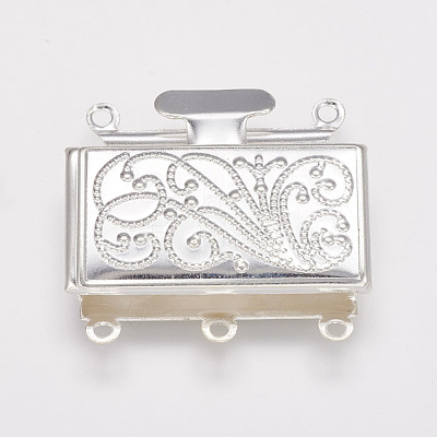 Brass Multi-strand Box Clasps kk291-S-1