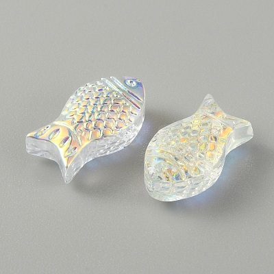 Handmade Lampwork Fish Beads LAMP-CJC0001-03-1