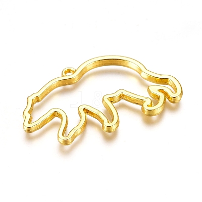 Zinc Alloy Open Back Bezel Pendants PALLOY-D199-14G-1