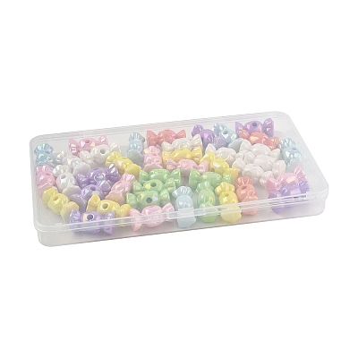 40Pcs UV Plating Opaque Acrylic Beads OACR-FS0002-27-1