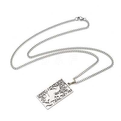 Non-Tarnish 304 Stainless Steel Pendant Necklaces LS-NJEW-L118-02P-03-1