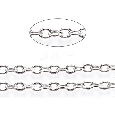 Tarnish Resistant 304 Stainless Steel Cable Chains CHS-L024-015P-1