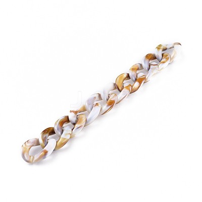 Acrylic Curb Chains AJEW-JB00505-04-1