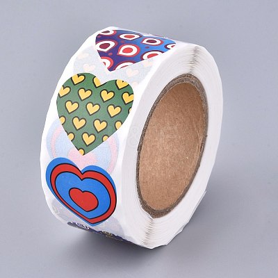Heart Shaped Stickers Roll DIY-K027-A07-1