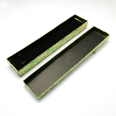 Rectangle Bowknot Cardboard Necklace Boxes CBOX-S011-06-1