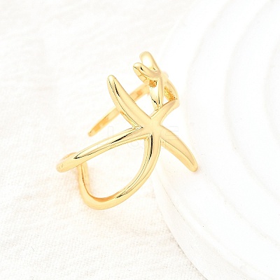 Brass Cuff Rings for Women RJEW-F184-08B-G-1