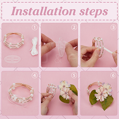 5Pcs Alloy Rhinestone Multi-strand Bangles for Women BJEW-WR0001-03G-1
