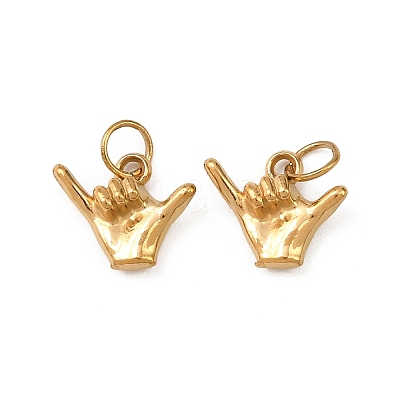 304 Stainless Steel Charms STAS-G364-09G-1
