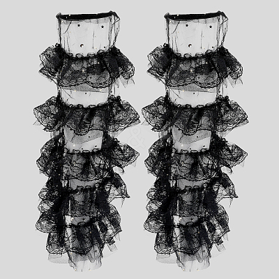 Polyester Lace Leg Sleeves AJEW-WH20080-23A-1