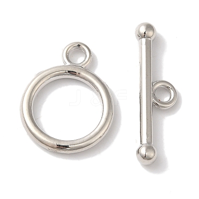 Rack Plating Brass Toggle Clasps KK-A225-06P-1