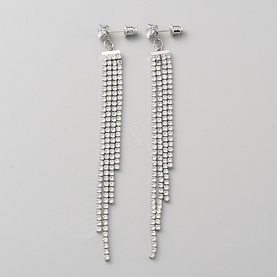 Alloy Dangle Stud Earrings EJEW-WH0017-12P-B-1