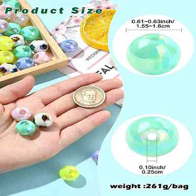 Two Tone Plating Acrylic Beads MACR-CJC0004-26-1