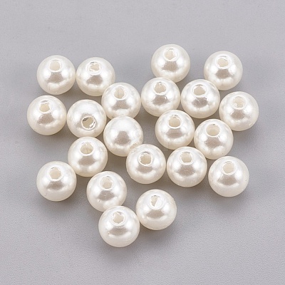 ABS Plastic Imitation Pearl Beads X-KY-G009-8mm-02-1
