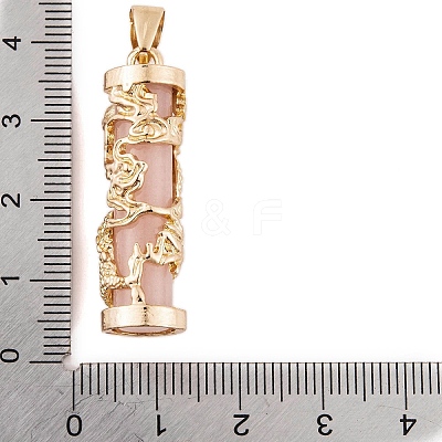 Synthetic Luminous Stone Column Pendants FIND-C058-01G-01-1