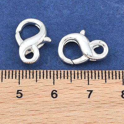 Rack Plating Brass Double Lobster Claw Clasps KK-G416-53S-01-1