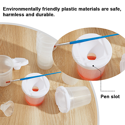 36Pcs Plastic Painting Brush Cleaning Bucket AJEW-WA0003-22-1