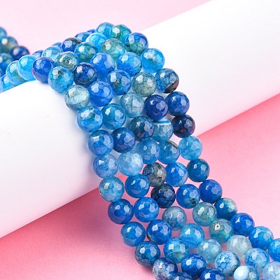 Natural Crackle Agate Bead Strands G-K166-07F-8mm-06-1
