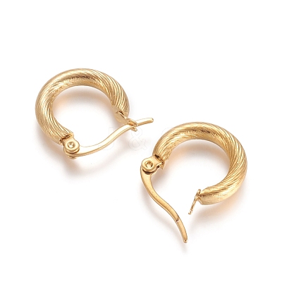 304 Stainless Steel Geometric Hoop Earrings X-STAS-D171-16C-G-1