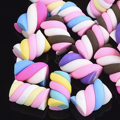 Handmade Polymer Clay Beads X-CLAY-S091-04-1