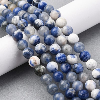 Natural Sodalite Beads Strand GSR6mmC013-1