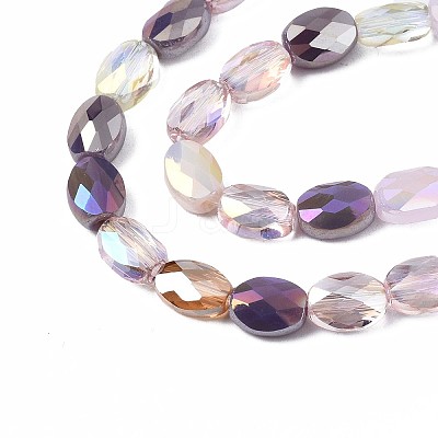 Electroplate Glass Beads Strands X-EGLA-S194-17A-1