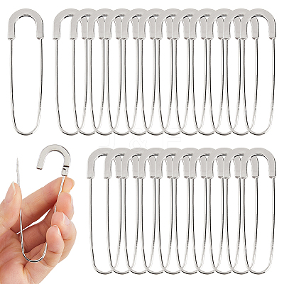24Pcs Alloy Safety Pin Brooches JEWB-HS0001-03P-1