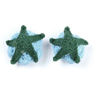 Cotton Knitting Artificial Flower DIY-P082-01G-1