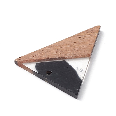 Pearlized Resin & Walnut Wood Pendants WOOD-C016-01H-1