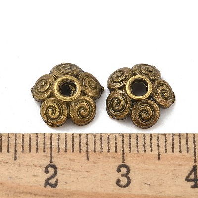 Tibetan Style Bead Caps TIBE-P003-68AB-1