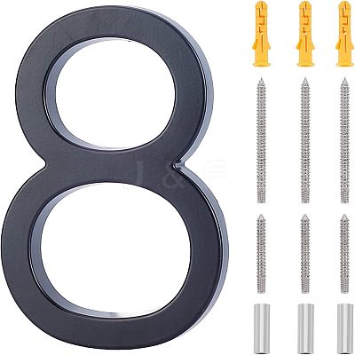 Zinc Alloy House Number FIND-WH0064-99-8-1