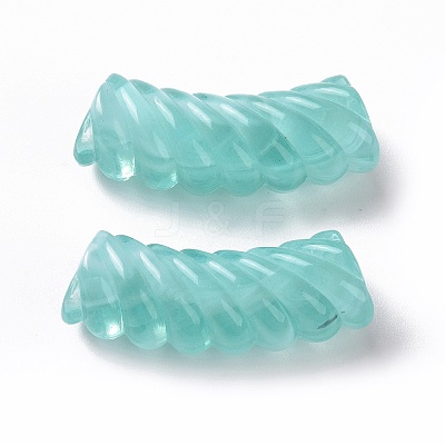 Two Tone Opaque Acrylic Beads OACR-A016-06G-1