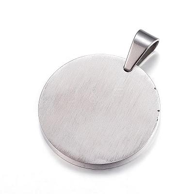 Tarnish Resistant 304 Stainless Steel Pendants STAS-P115-08P-1