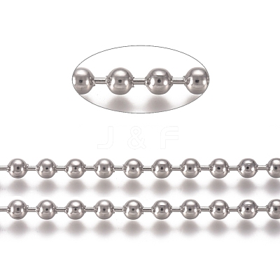 Tarnish Resistant 304 Stainless Steel Ball Chains CHS-E021-13G-P-1