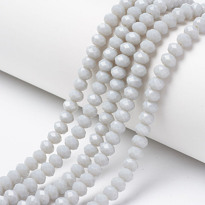 Opaque Solid Color Glass Beads Strands EGLA-A034-P3mm-D15-1