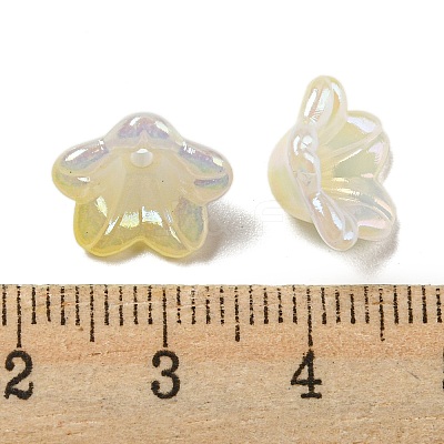 Iridescent Acrylic Bead Caps OACR-C021-08E-1