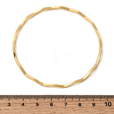 Twisted 304 Stainless Steel Bangles for Women BJEW-D408-04G-1