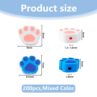 400Pcs 2 Styles Handmade Polymer Clay Beads CLAY-DC0001-17-1