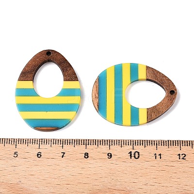 Epoxy Resin & Walnut Wood Pendants RESI-N039-121P-1