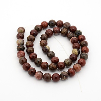 Natural Agate Round Bead Strands G-P070-68-3mm-1