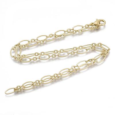 Brass Cable Chains Necklace Making MAK-S072-16A-MG-1
