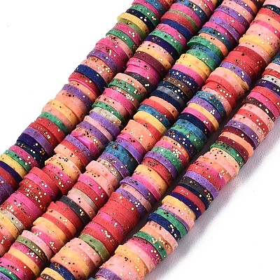 Handmade Polymer Clay Beads Strand CLAY-T018-04C-1