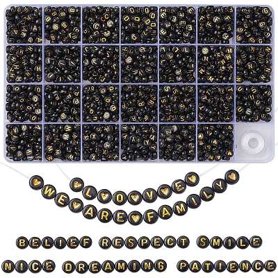 DIY Letter Stretch Bracelet Making Kit DIY-YW0007-60C-1