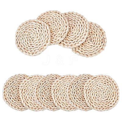 Handmade Corn Straw Woven Placemats AJEW-WH0016-79-1